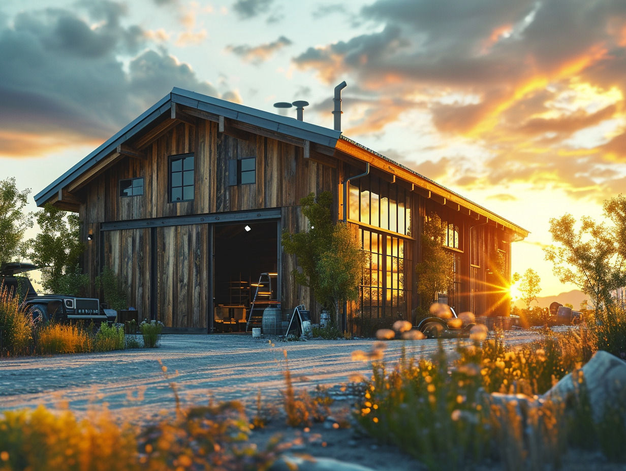 hangar en bois