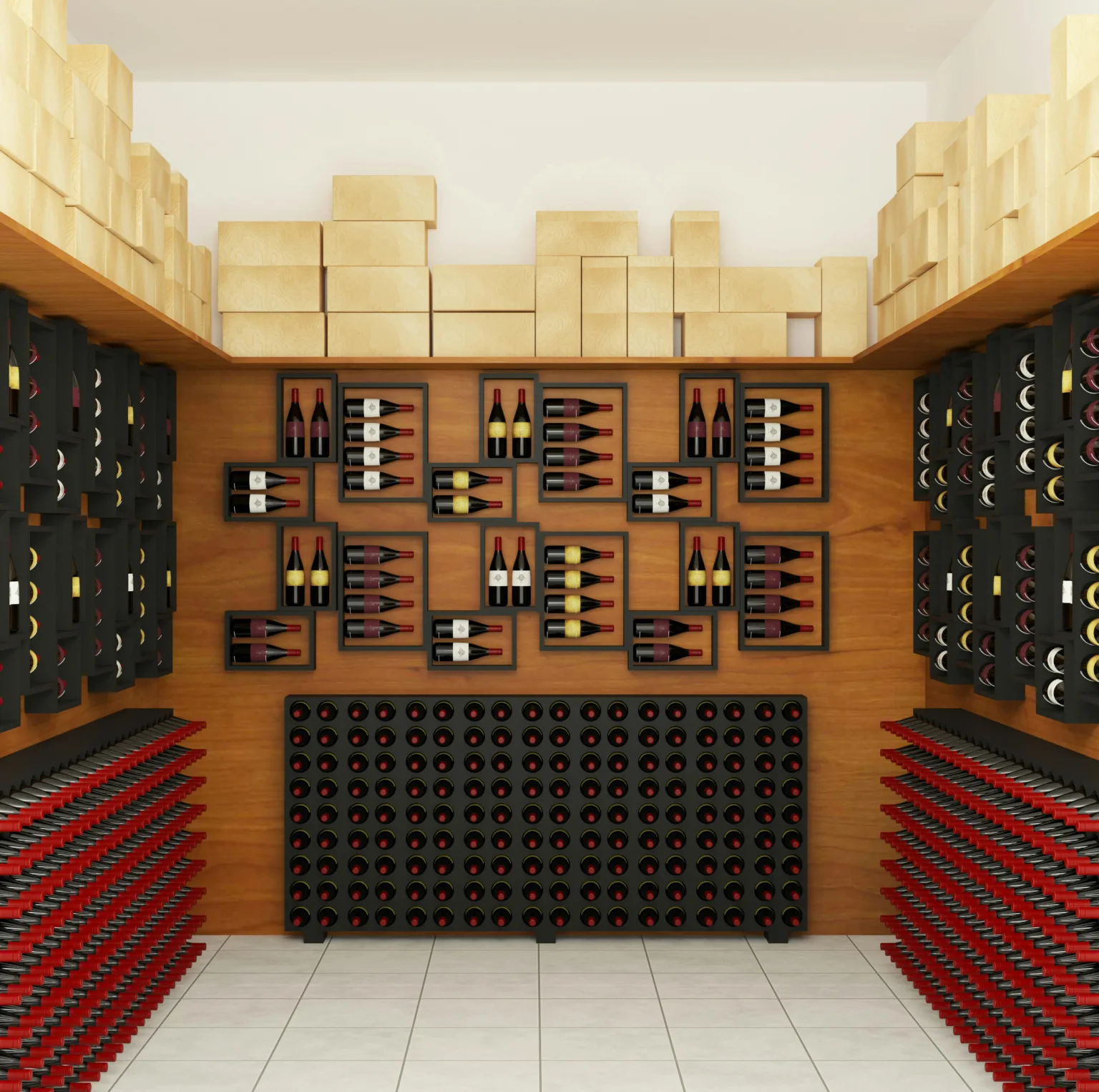 Cave à vin moderne pouvant accueillir 150 bouteilles