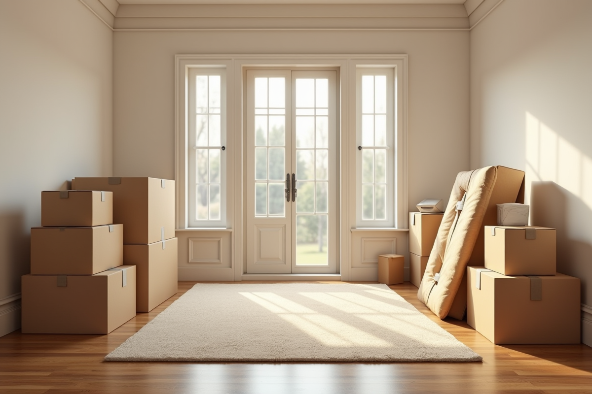 déménagement  cartons