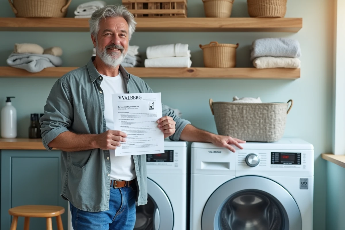 Homme tenant un manuel PDF près d